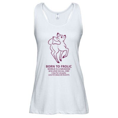 Born To Frolic World Is A Meadow Ladies Essential Flowy Tank