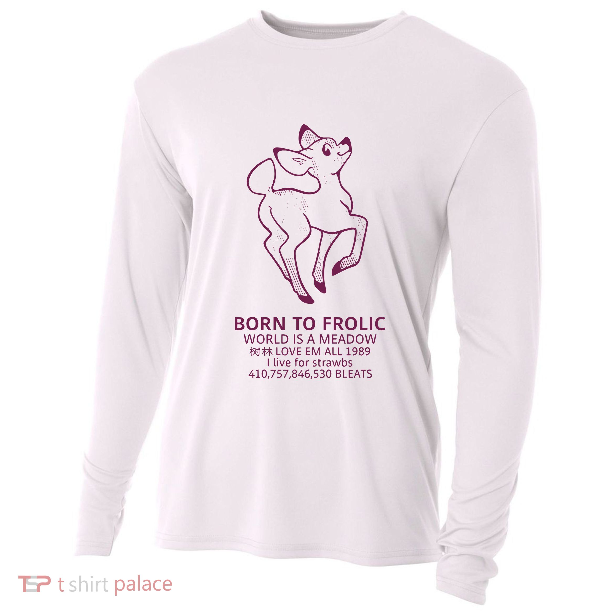 Born To Frolic World Is A Meadow Cooling Performance Long Sleeve Crew
