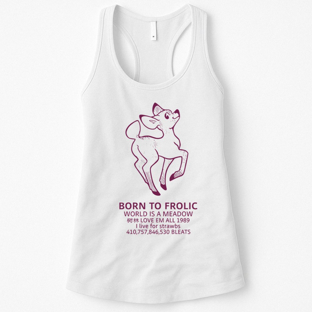 Born To Frolic World Is A Meadow Womens Tank Top