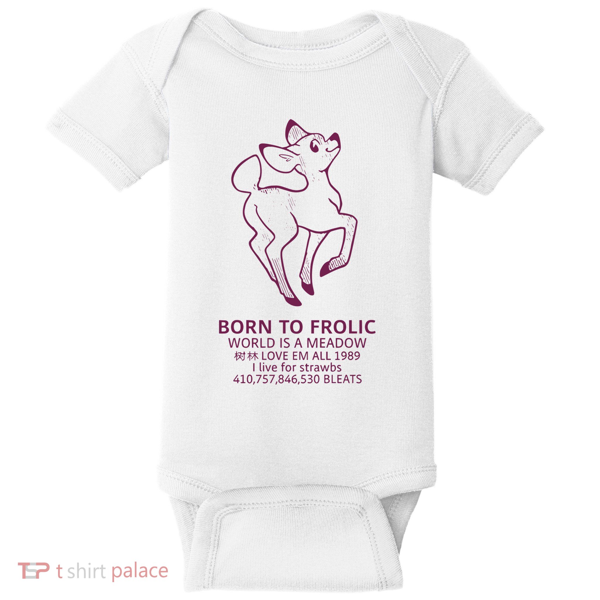 Born To Frolic World Is A Meadow Baby Bodysuit