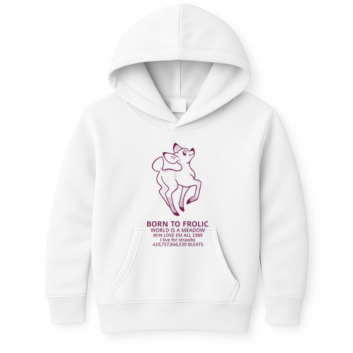 Born To Frolic World Is A Meadow Kids Hoodie