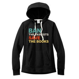 Ban The Fascists Save The Books Funny Trending Women's Fleece Hoodie