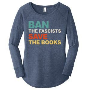 Ban The Fascists Save The Books Funny Trending Women's Perfect Tri Tunic Long Sleeve Shirt