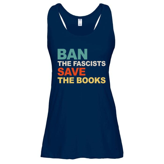 Ban The Fascists Save The Books Funny Trending Ladies Essential Flowy Tank