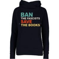 Ban The Fascists Save The Books Funny Trending Womens Funnel Neck Pullover Hood