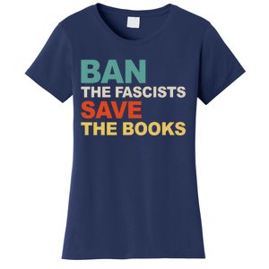 Ban The Fascists Save The Books Funny Trending Women's T-Shirt