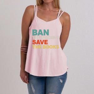 Ban The Fascists Save The Books Funny Trending Women's Strappy Tank