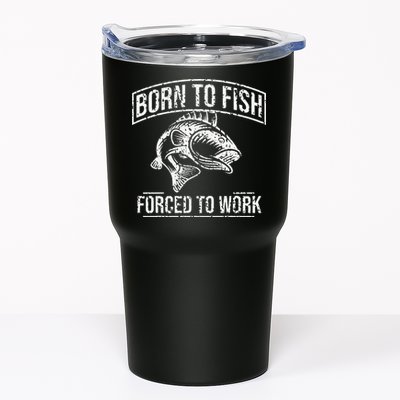 Born To Fish But Forced To Work Funny Fishing Tumbler