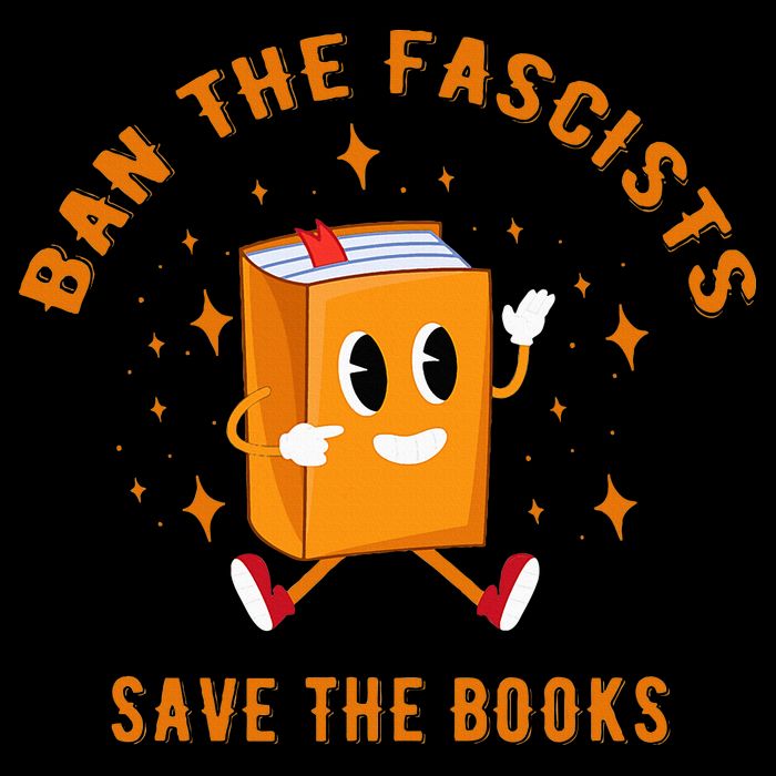 B.A.N The F.A.S.C.I.S.T.S Save The Books Full-Length Apron With Pockets