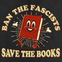 Ban The Fascists Save The Books Retro 7 Panel Mesh Trucker Snapback Hat