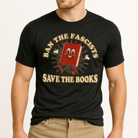 Ban The Fascists Save The Books Retro Performance Shirt