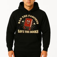 Ban The Fascists Save The Books Retro Hoodie