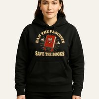 Ban The Fascists Save The Books Retro Hoodie