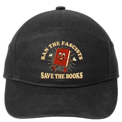 Ban The Fascists Save The Books Retro 7-Panel Snapback Hat