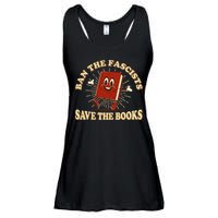 Ban The Fascists Save The Books Retro Ladies Essential Flowy Tank