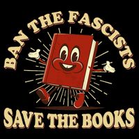 Ban The Fascists Save The Books Retro 16 in Basic Backpack