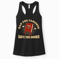 Ban The Fascists Save The Books Retro Womens Tank Top