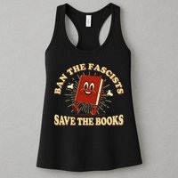 Ban The Fascists Save The Books Retro Womens Tank Top