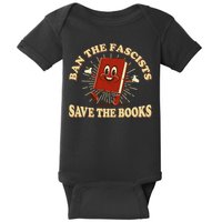 Ban The Fascists Save The Books Retro Baby Bodysuit