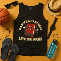 Ban The Fascists Save The Books Retro Tank Top