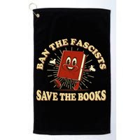 Ban The Fascists Save The Books Retro Golf Towel