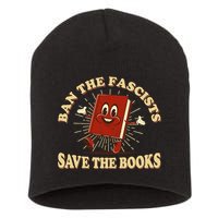 Ban The Fascists Save The Books Retro Short Acrylic Beanie
