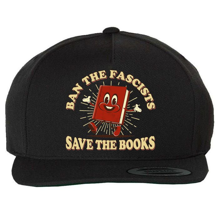 Ban The Fascists Save The Books Retro Wool Snapback Cap