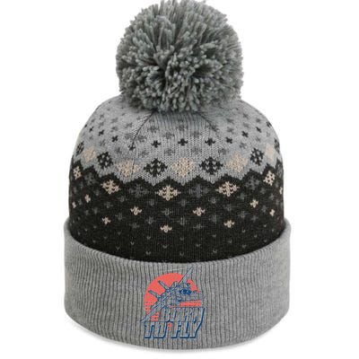 Born To Fly Fighter Jet Plane Airplane The Baniff Cuffed Pom Beanie