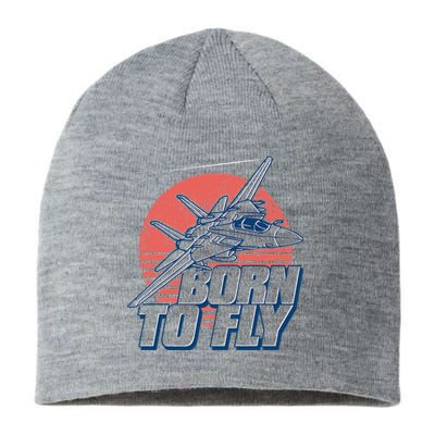 Born To Fly Fighter Jet Plane Airplane Sustainable Beanie