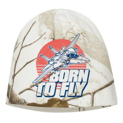 Born To Fly Fighter Jet Plane Airplane Kati - Camo Knit Beanie