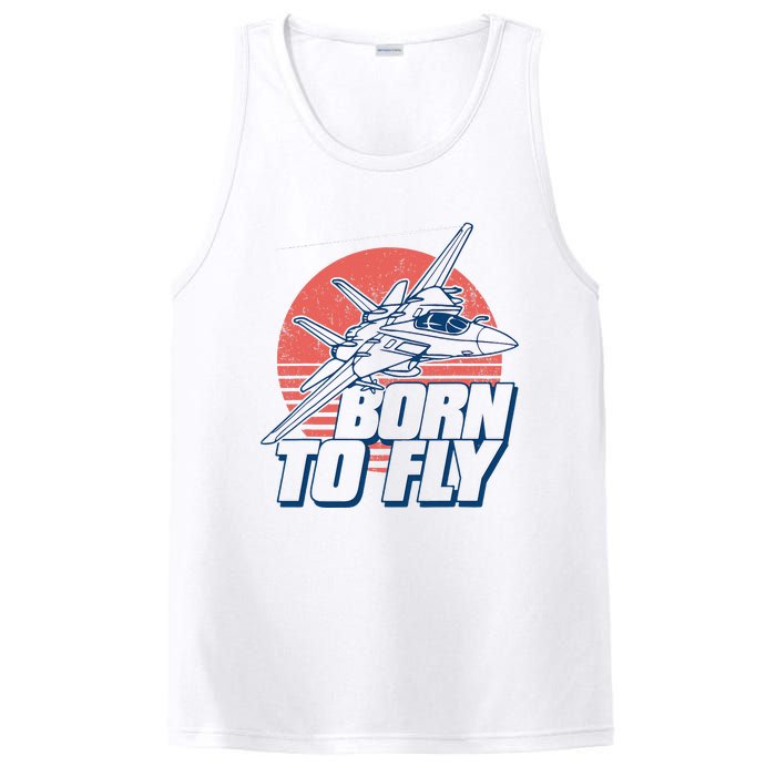 Born To Fly Fighter Jet Plane Airplane PosiCharge Competitor Tank