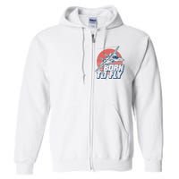 Born To Fly Fighter Jet Plane Airplane Full Zip Hoodie