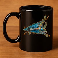 Brown Trout Fishing Emigrant Riser Fly Fishing 11oz C Handle Ceramic Mug