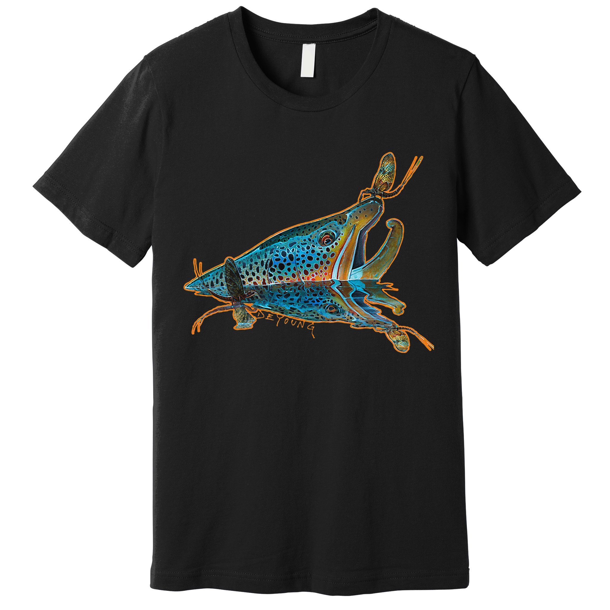 Brown Trout Fishing Emigrant Riser Fly Fishing Premium T-Shirt