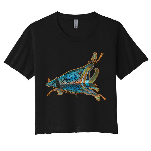 Brown Trout Fishing Emigrant Riser Fly Fishing Crop Top