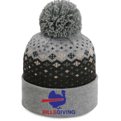 Billsgiving Turkey Football Gift Football Fan The Baniff Cuffed Pom Beanie