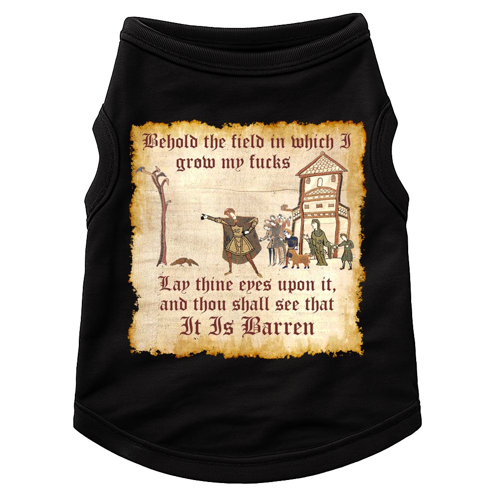 Behold The Field Medieval Dank Meme Doggie Tank