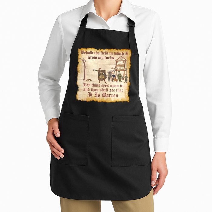 Behold The Field Medieval Dank Meme Apron