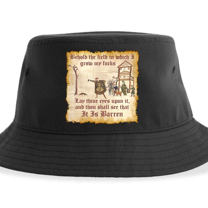 Behold The Field Medieval Dank Meme Sustainable Bucket Hat