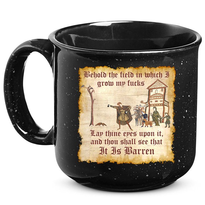 Behold The Field Medieval Dank Meme 15oz Campfire Ceramic Mug