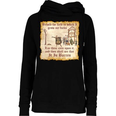 Behold The Field Medieval Dank Meme Womens Funnel Neck Pullover Hood