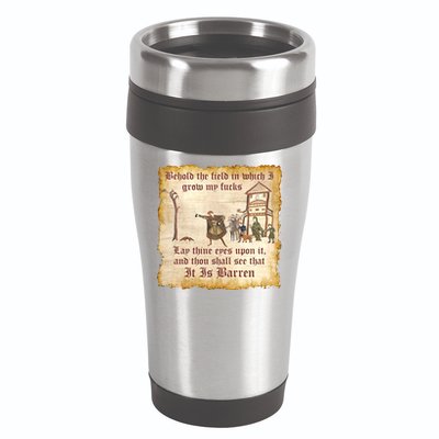 Behold The Field Medieval Dank Meme 16oz Travel Tumbler