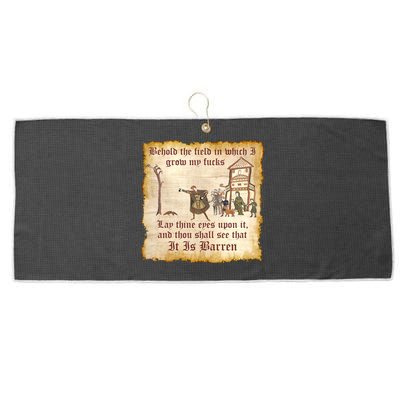 Behold The Field Medieval Dank Meme Large Microfiber Waffle Golf Towel