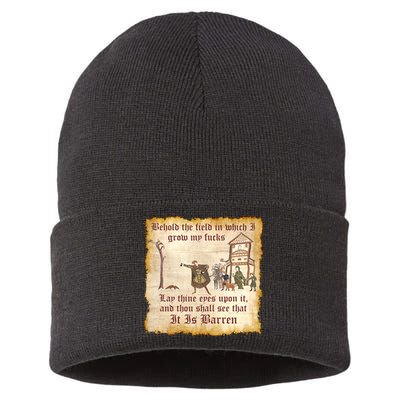 Behold The Field Medieval Dank Meme Sustainable Knit Beanie