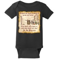 Behold The Field Medieval Dank Meme Baby Bodysuit