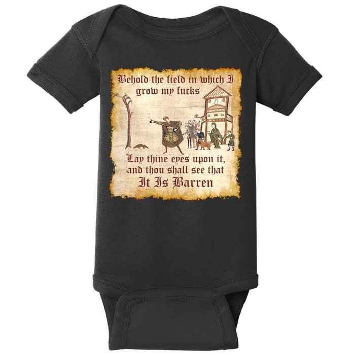 Behold The Field Medieval Dank Meme Baby Bodysuit