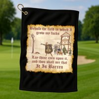 Behold The Field Medieval Dank Meme Golf Towel