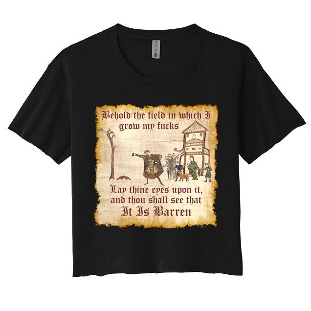 Behold The Field Medieval Dank Meme Crop Top