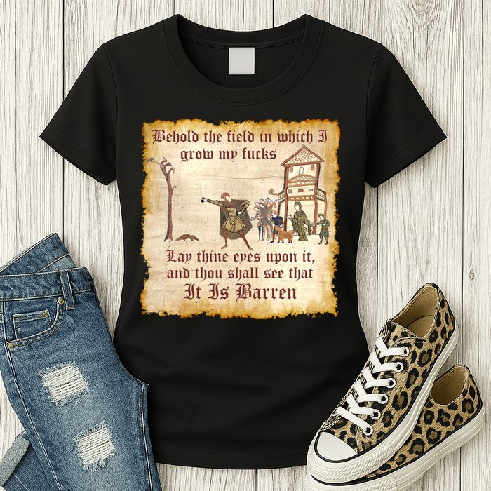 Behold The Field Medieval Dank Meme Womens T-Shirt