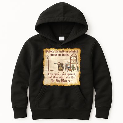 Behold The Field Medieval Dank Meme Kids Hoodie